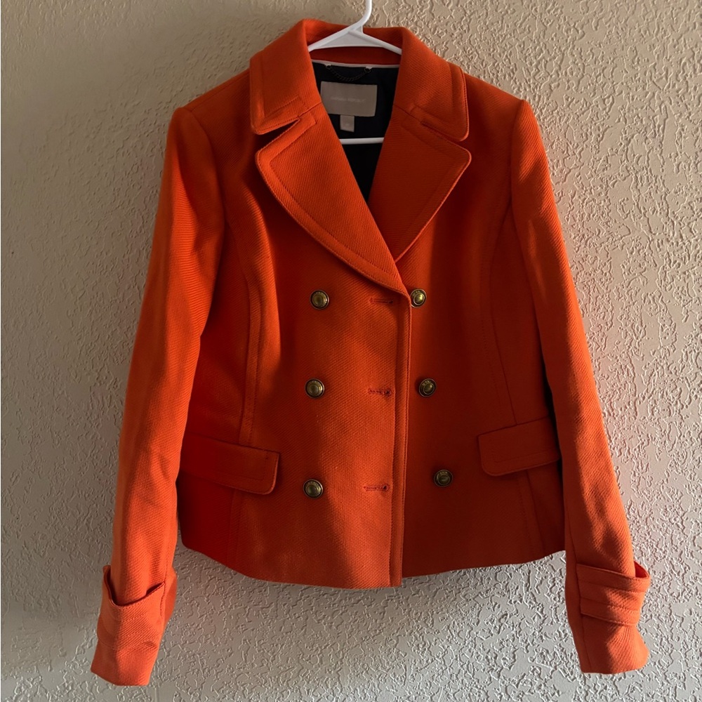 Orange Banana Republic Blazer Coat
